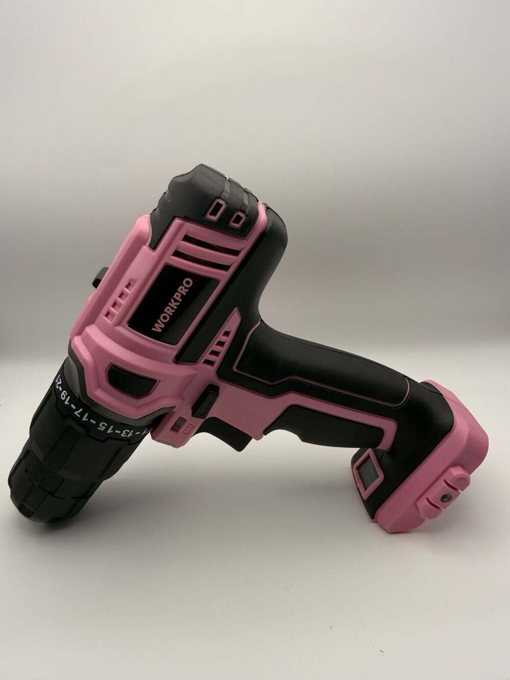 Workpro 20V Cordless Drill Driver Pink with Storage Bag